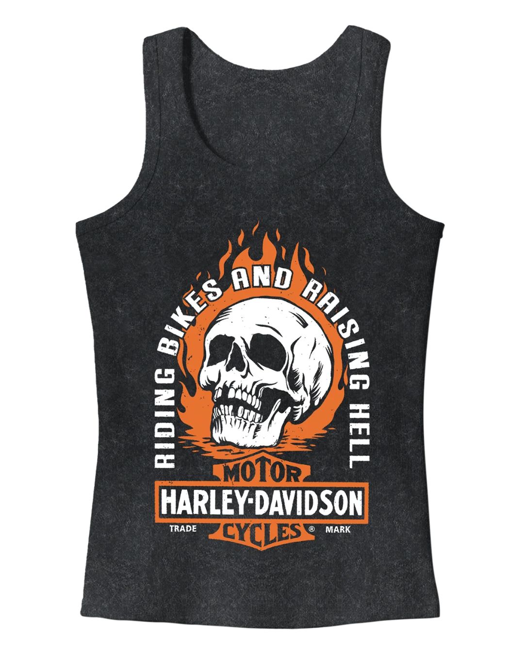 HARLEY DAVIDSON FLAME SKULL WMNS TANK TOP