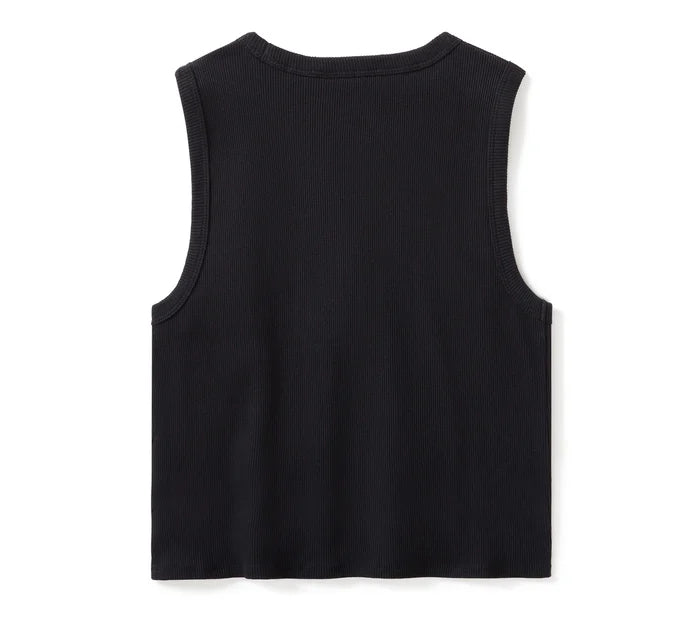 Women's Dickies x H-D Racerback Cropped Eagle Tank - Anthracite