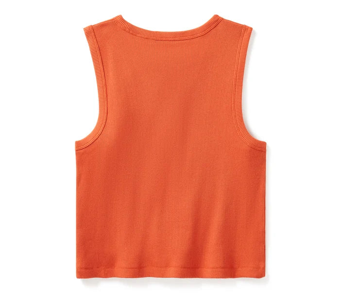 Women's Dickies x H-D Racerback Cropped Eagle Tank - Vintage Orange